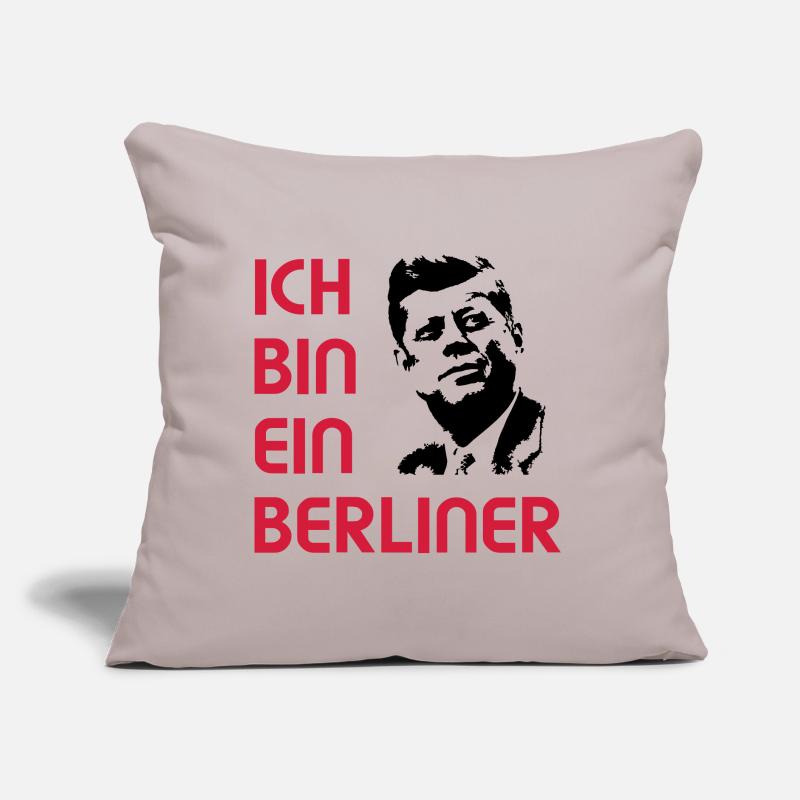Ich bin ein Berliner JFK Coussin et housse de 45 x 45 cm