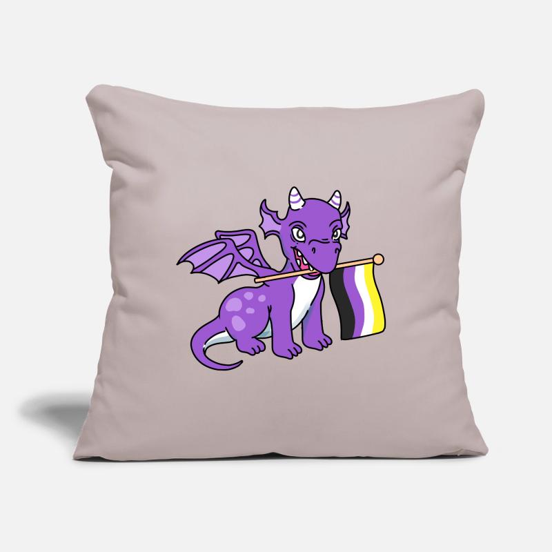 Nonbinary Pride Drache Nonbinary Pride Sofakissen mit Füllung 45 x 45 cm