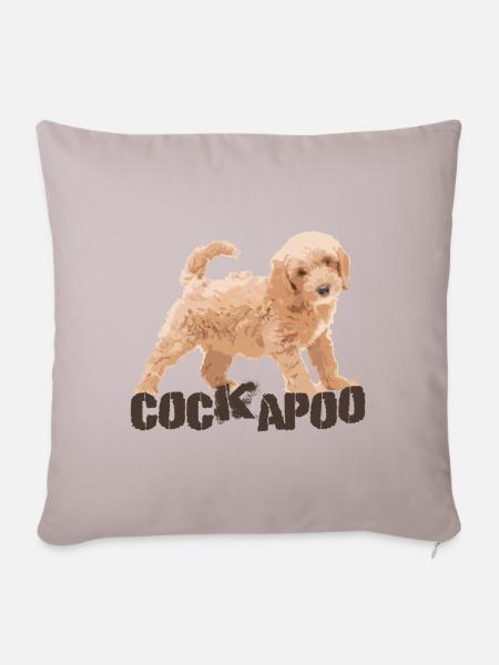 Cockapoo - Sofakissen mit Füllung 45 x 45 cm - helles Taupe