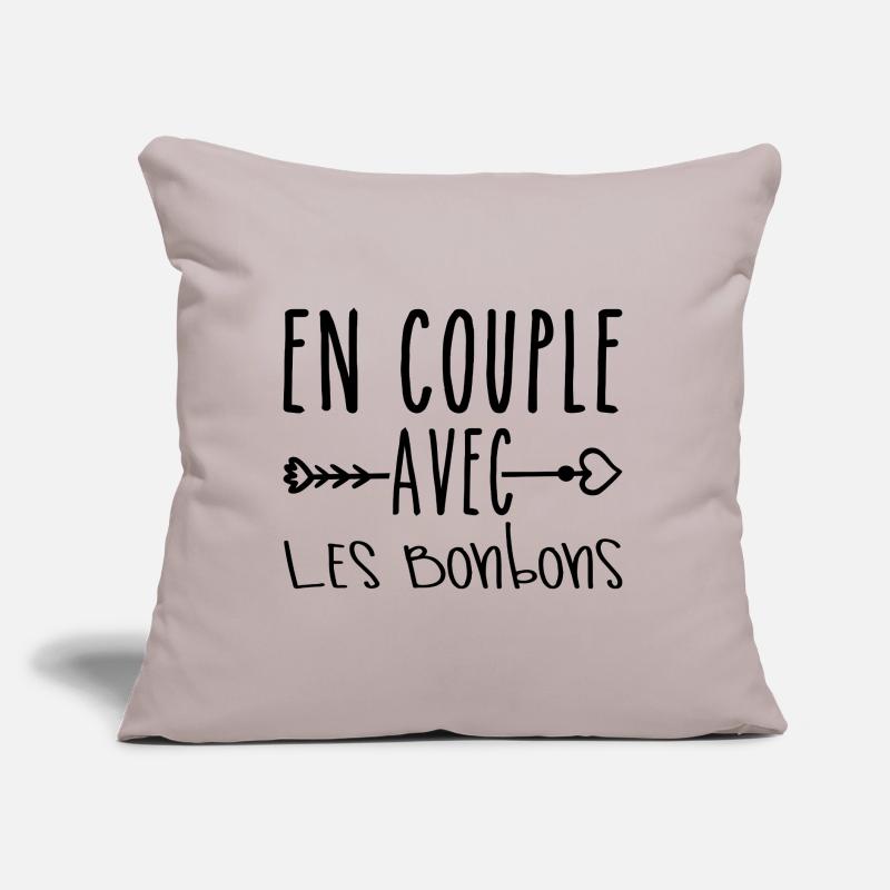 Couples with Candy, Gift Candy Fans Sofa pillow with filling 45cm x 45cm