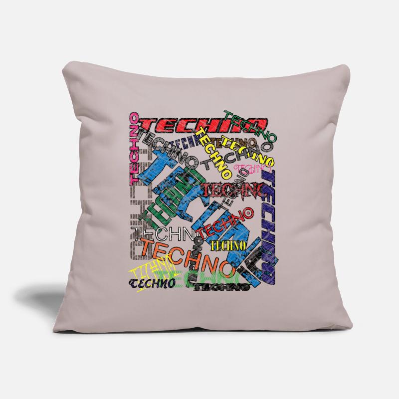 Techno Techno Techno | Wir lieben Techno Sofakissen mit Füllung 45 x 45 cm