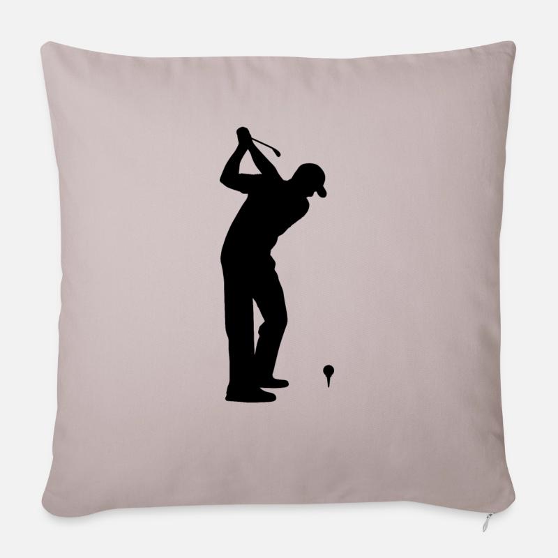 Golf Golfer Golfer Golf Course - Sofa pillow with filling 45cm x 45cm - light taupe