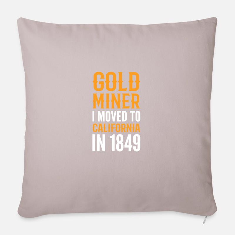 Goldgräber Minenarbeiter Geschenk - Sofakissen mit Füllung 45 x 45 cm - helles Taupe