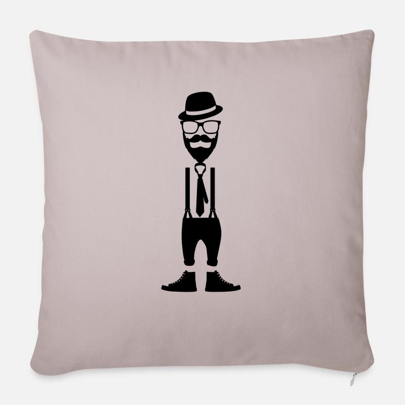 Hipster - Sofakissen mit Füllung 45 x 45 cm - helles Taupe