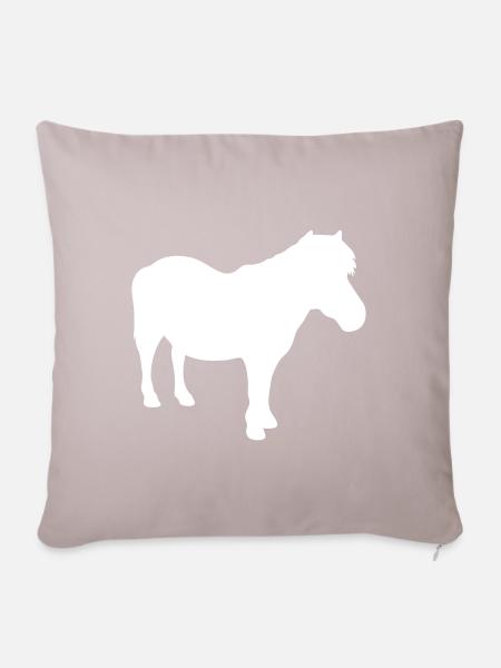 Pony Shetty - Sofakissen mit Füllung 45 x 45 cm - helles Taupe