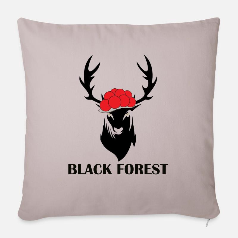 Cerf Bollenhut Forêt-Noire - Coussin et housse de 45 x 45 cm - taupe clair