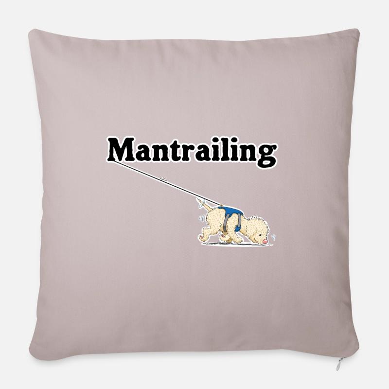 Mantrailing1 2 - Coussin et housse de 45 x 45 cm - taupe clair