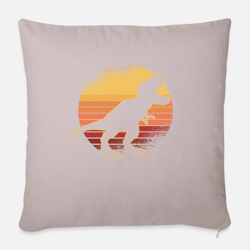 T-Rex Rex Dinosaurier Retro Spruch Geschenk - Sofakissen mit Füllung 45 x 45 cm - helles Taupe