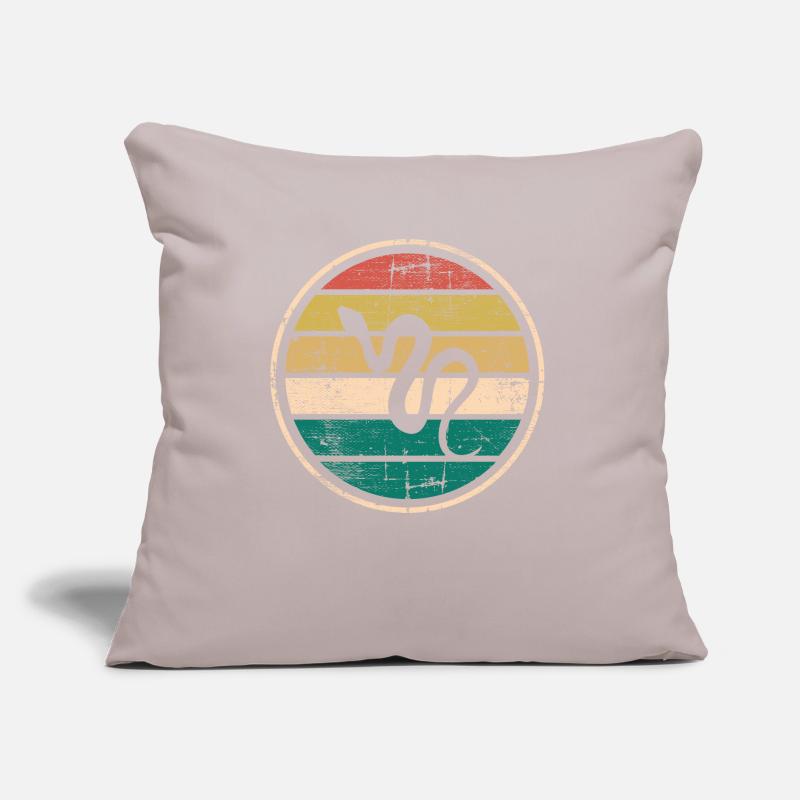 Snake Retro Reptile Python Idée cadeau Coussin et housse de 45 x 45 cm