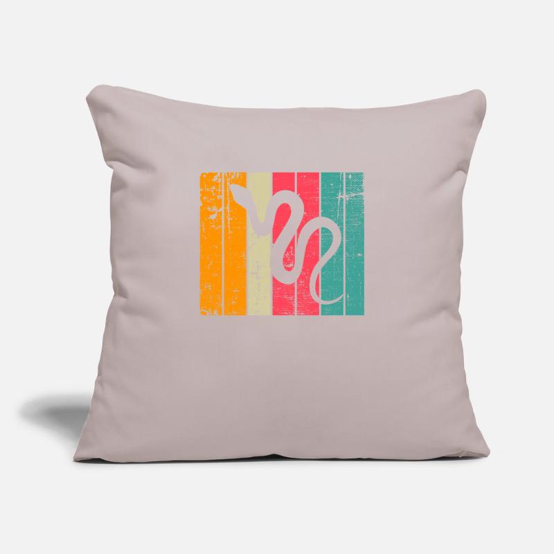 Snake Retro Reptile Python Idée cadeau Coussin et housse de 45 x 45 cm