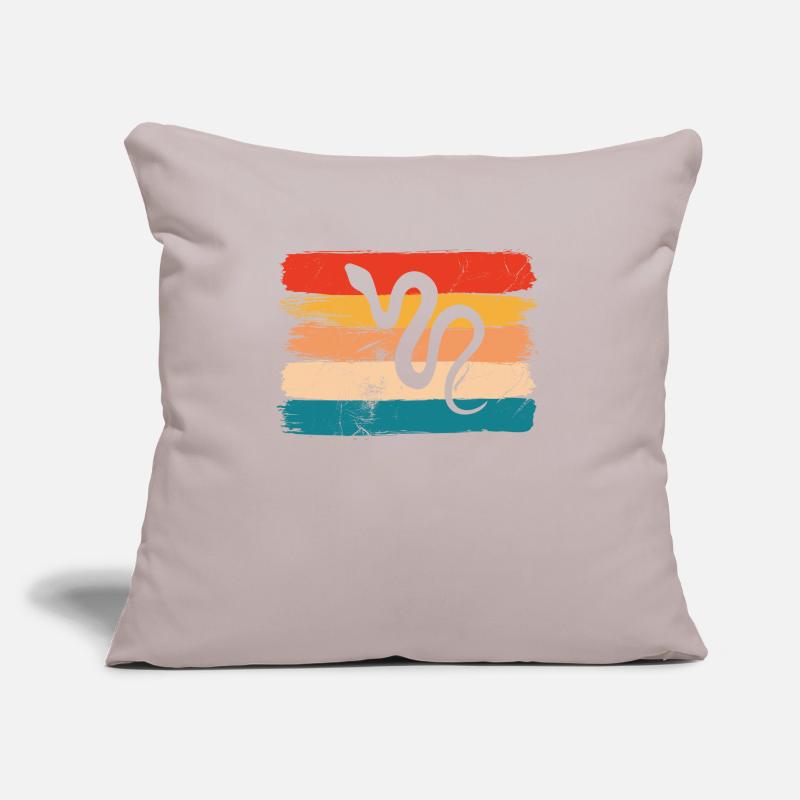 Snake Retro Reptile Python Gift idea Sofakissen mit Füllung 45 x 45 cm