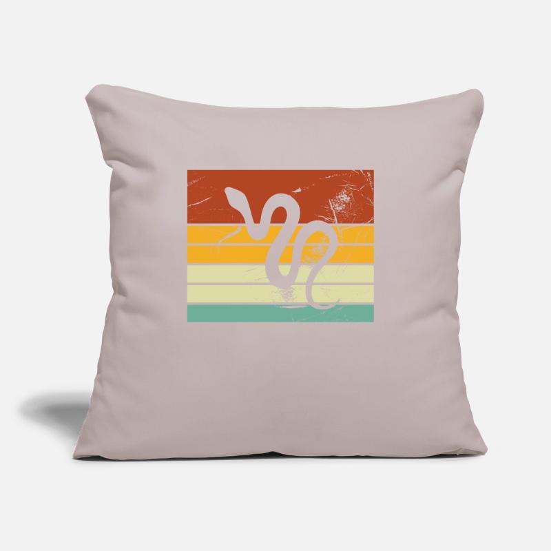Snake Retro Reptile Python Idée cadeau Coussin et housse de 45 x 45 cm