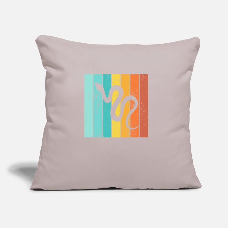 Snake Retro Reptile Python Idée cadeau Coussin et housse de 45 x 45 cm