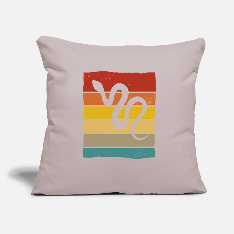 Snake Retro Reptile Python Idée cadeau Coussin et housse de 45 x 45 cm