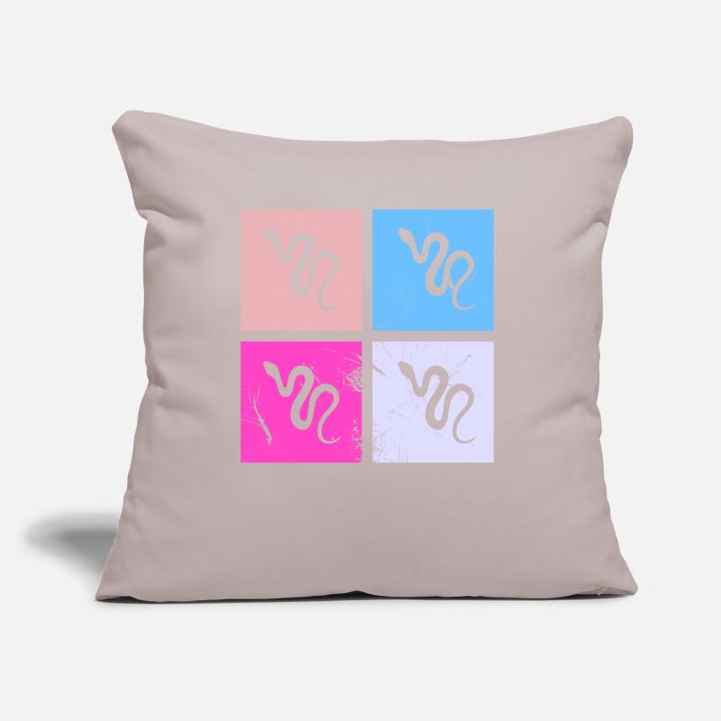 Snake Retro Reptile Python Idée cadeau Coussin et housse de 45 x 45 cm