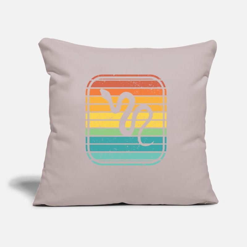 Snake Retro Reptile Python Idée cadeau Coussin et housse de 45 x 45 cm