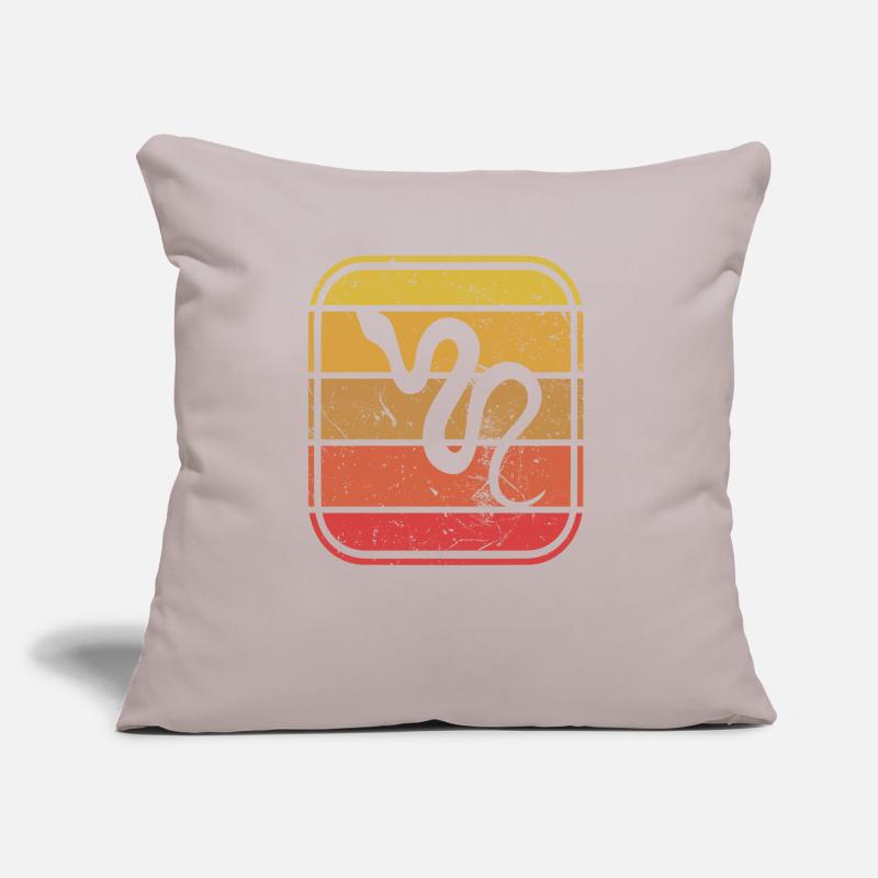 Snake Retro Reptile Python Gift idea Sofa pillow with filling 45cm x 45cm
