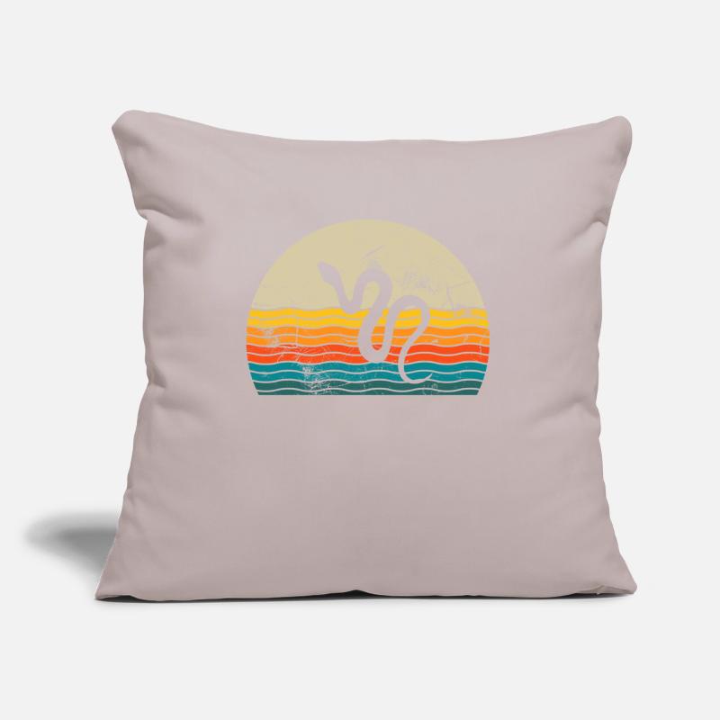 Snake Retro Reptile Python Gift idea Sofakissen mit Füllung 45 x 45 cm