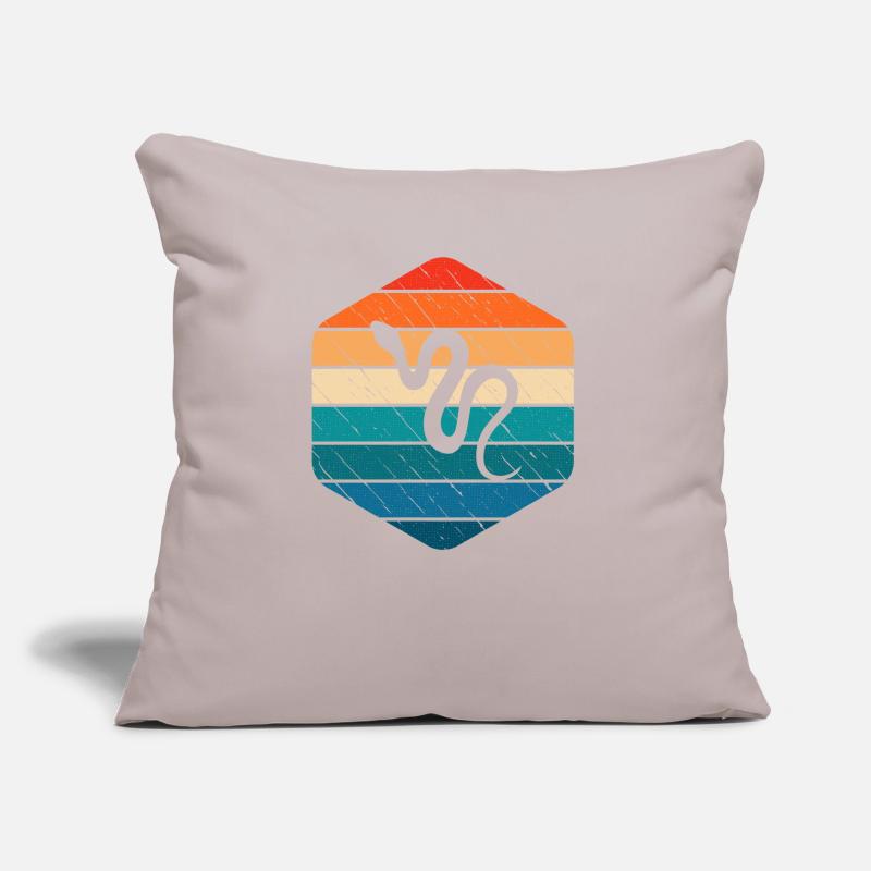 Snake Retro Reptile Python Gift idea Sofakissen mit Füllung 45 x 45 cm