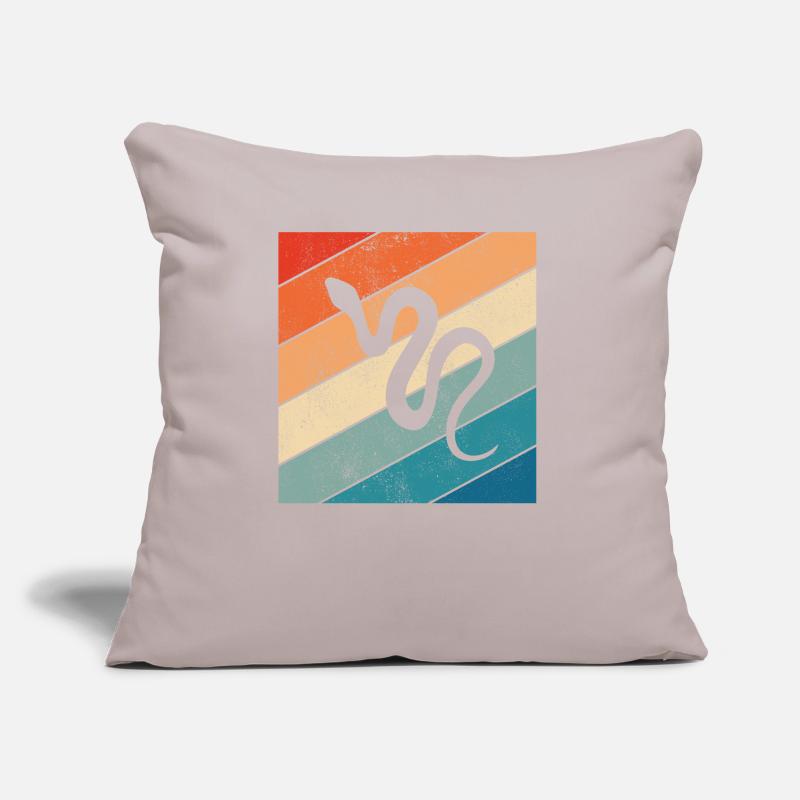 Snake Retro Reptile Python Idée cadeau Coussin et housse de 45 x 45 cm