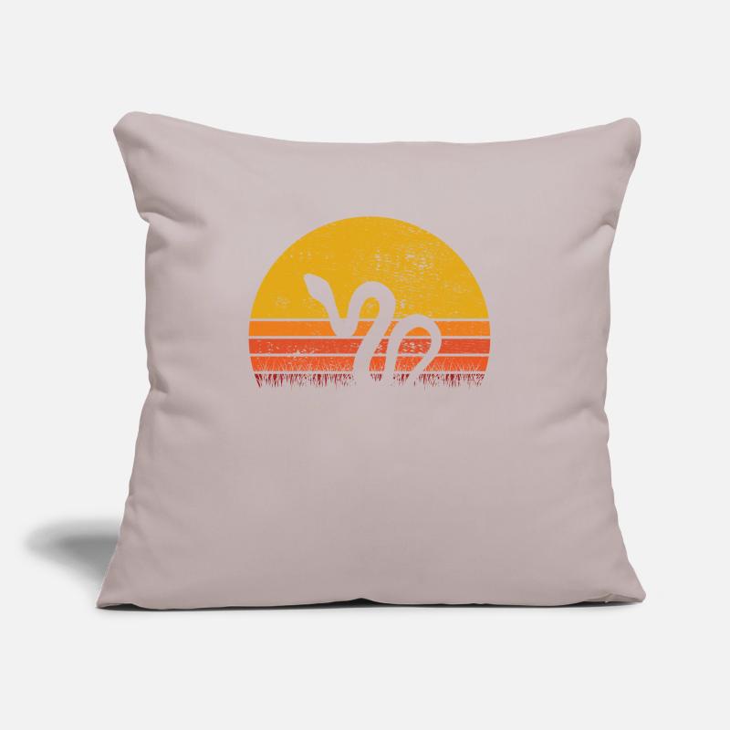 Snake Retro Reptile Python Idée cadeau Coussin et housse de 45 x 45 cm