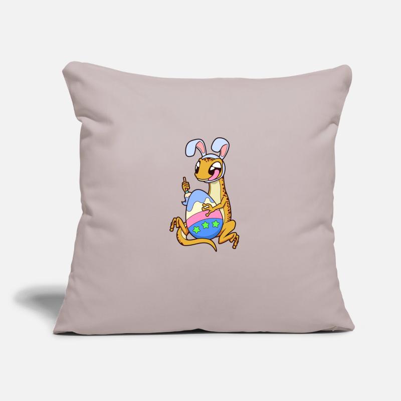 Fire salamander paints Easter eggs at Easter Sofa pillow with filling 45cm x 45cm