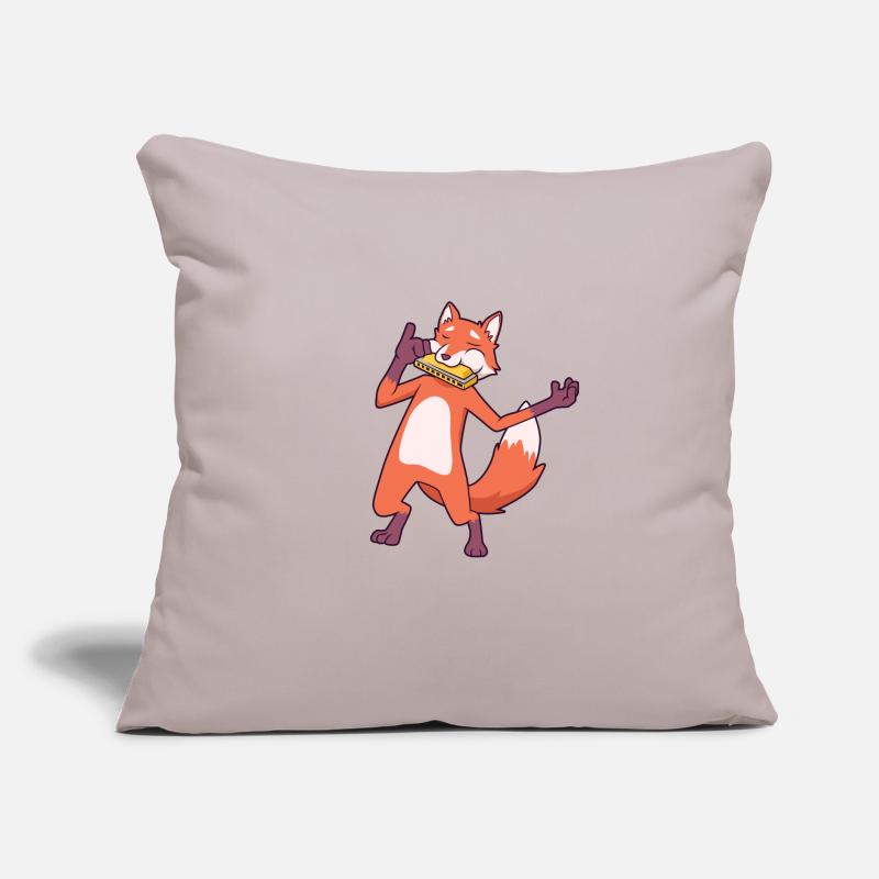 Fox plays harmonica Sofa pillow with filling 45cm x 45cm