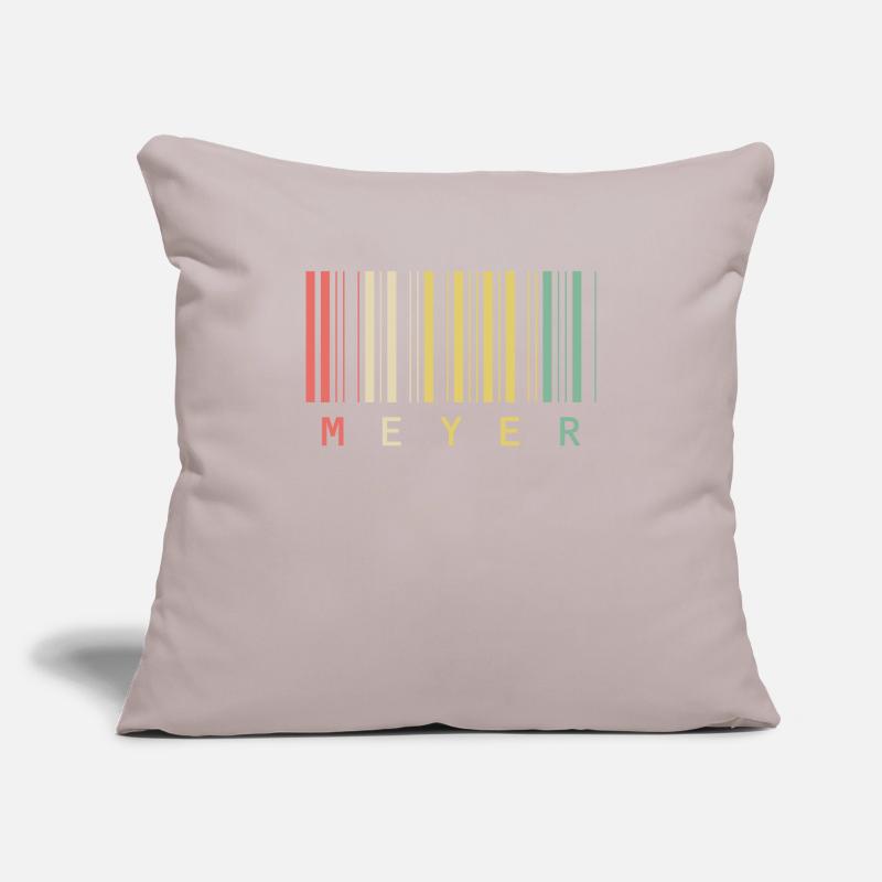 Meyer Family Name Bar Code Barcode Gift Sofa pillow with filling 45cm x 45cm