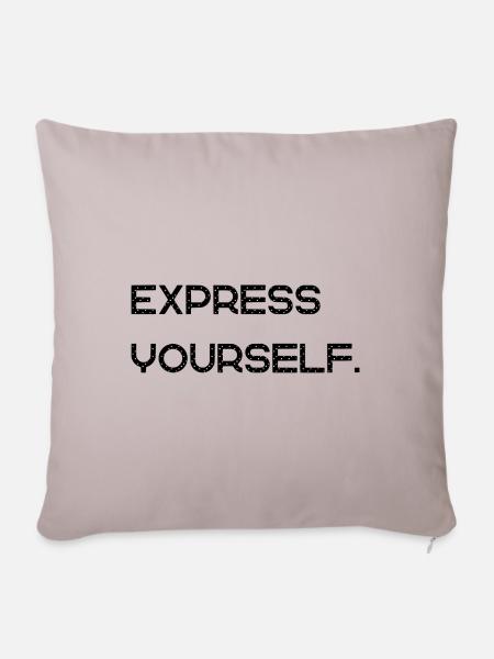 Express yourself. - Sofakissen mit Füllung 45 x 45 cm - helles Taupe