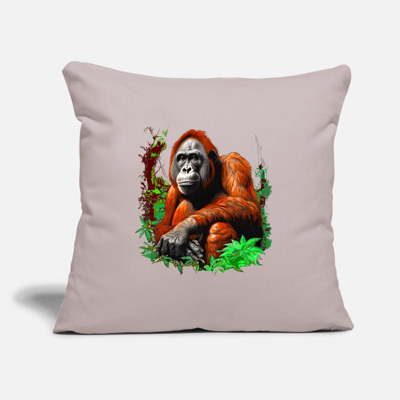 Orang-Utans können glücklich oder wütend sein Sofakissen mit Füllung 45 x 45 cm