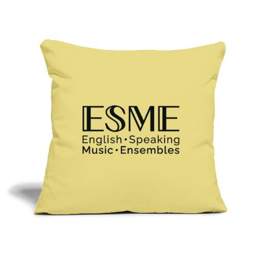 ESME Logo Schwartz - Sofakissen mit Füllung 45 x 45 cm
