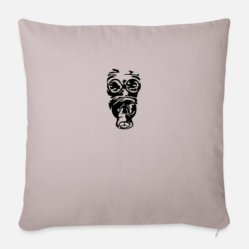 gas mask - Sofa pillow with filling 45cm x 45cm - light taupe