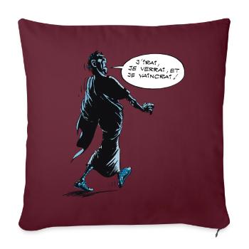 Asterix & Obelix - César veni vidi vici - Sofa pillow with filling 45cm x 45cm - burgundy - Front