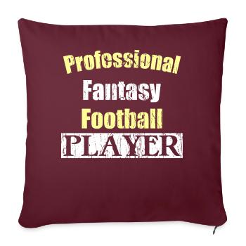 Joueur professionnel de football Fantasy - Coussin et housse de 45 x 45 cm - bordeaux - Devant