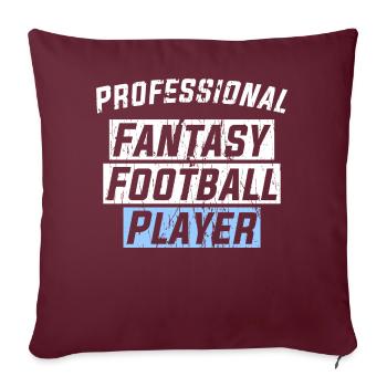 Joueur professionnel de football Fantasy - Coussin et housse de 45 x 45 cm - bordeaux - Devant