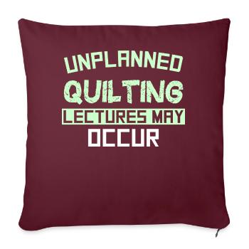 DES CONFÉRENCES IMPRÉVUES SUR LA COURTEPOINTE PEUVENT AVOIR LIEU - Coussin et housse de 45 x 45 cm - bordeaux - Devant