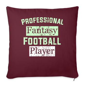 Joueur professionnel de football Fantasy - Coussin et housse de 45 x 45 cm - bordeaux - Devant