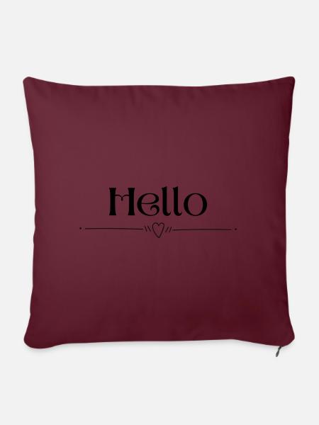 Hello Design - Sofakissen mit Füllung 45 x 45 cm - Burgunderrot