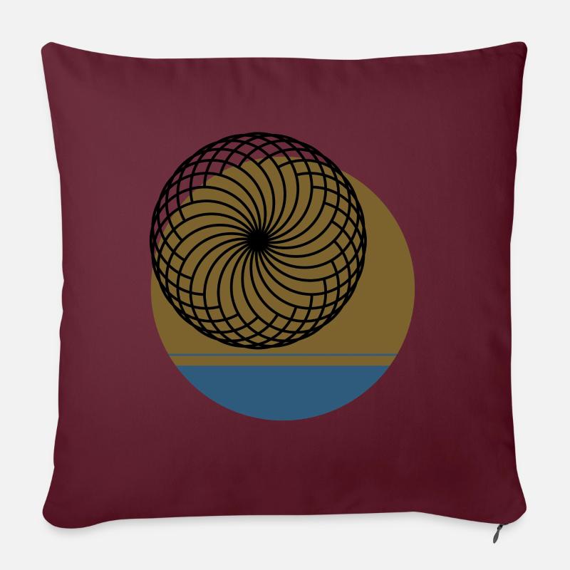 boho4 - Sofakissen mit Füllung 45 x 45 cm - Burgunderrot