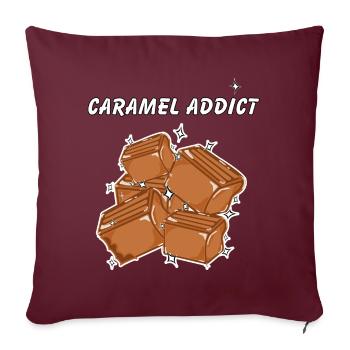 Caramel - Coussin et housse de 45 x 45 cm - bordeaux - Devant