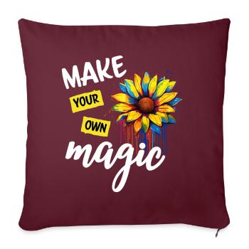 self confidence courage - Sofa pillow with filling 45cm x 45cm - burgundy - Front