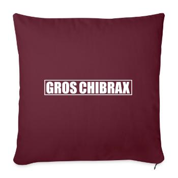 Gros Chibrax - Coussin et housse de 45 x 45 cm - bordeaux - Devant