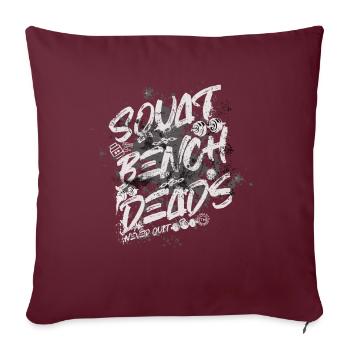 Squat Bench Deads - Coussin et housse de 45 x 45 cm - bordeaux - Devant