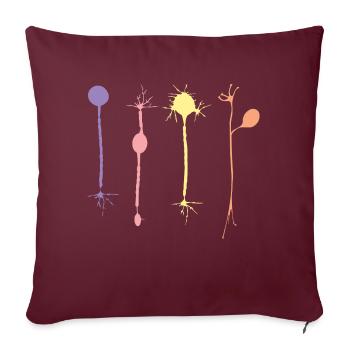 Neuron in harmony - Sofa pillow with filling 45cm x 45cm - burgundy - Front