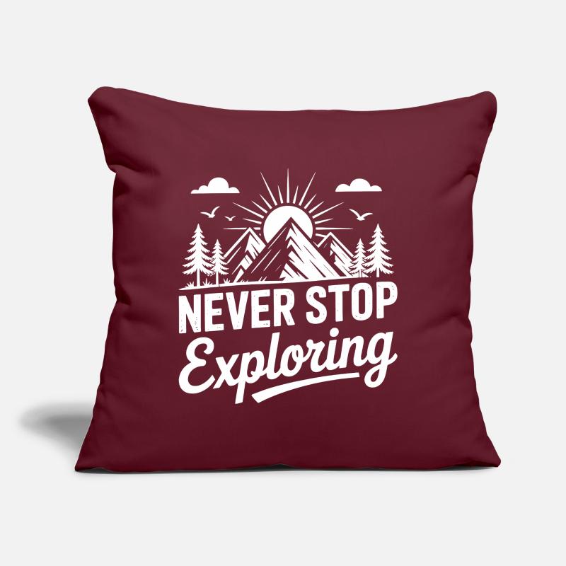 Mountains - Never Stop Exploring Sofa pillow with filling 45cm x 45cm