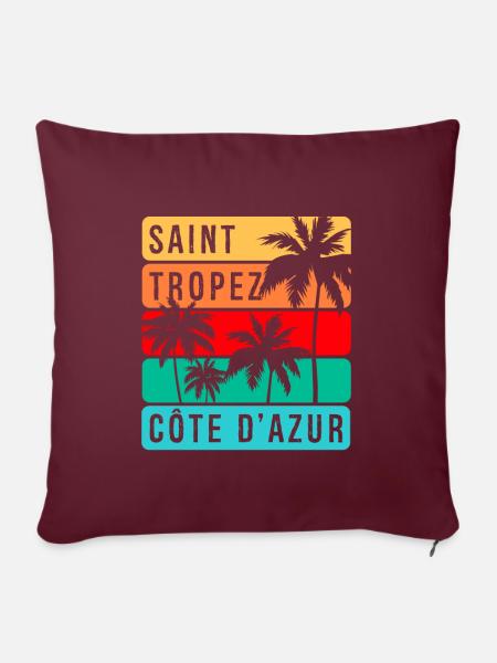 Saint Tropez - Sofakissen mit Füllung 45 x 45 cm - Burgunderrot