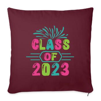 Classe de 2023 - Coussin et housse de 45 x 45 cm - bordeaux - Devant