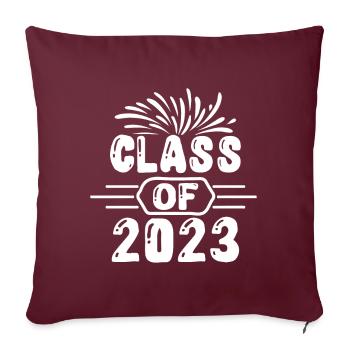 Classe de 2023 - Coussin et housse de 45 x 45 cm - bordeaux - Devant