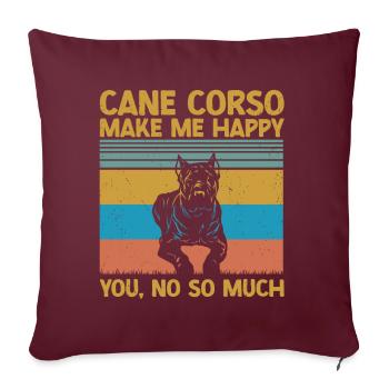 Cane Corso - Sofakissen mit Füllung 45 x 45 cm - Burgunderrot - Vorne