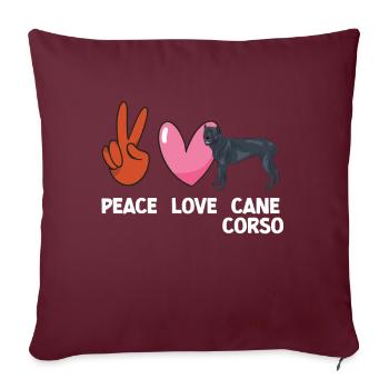 Cane Corso - Sofakissen mit Füllung 45 x 45 cm - Burgunderrot - Vorne
